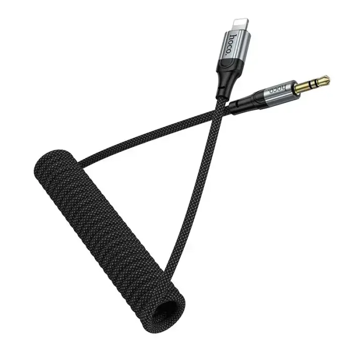 Cable AUX Jack 3,5 mm to Lightning Hoco 1,5 m UPA33A black Photo 2