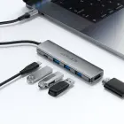Acefast J16 USB Hub USB-C 5-in-1 HDMI 4K 60Hz PD90W Docking Station - Gray Фото 7