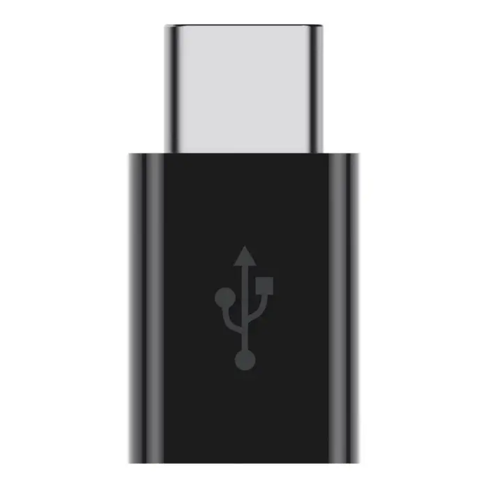 Fusion Universāls Adapteris Micro USB uz Type-C (USB-C) USB Savienojums Melns Foto 4