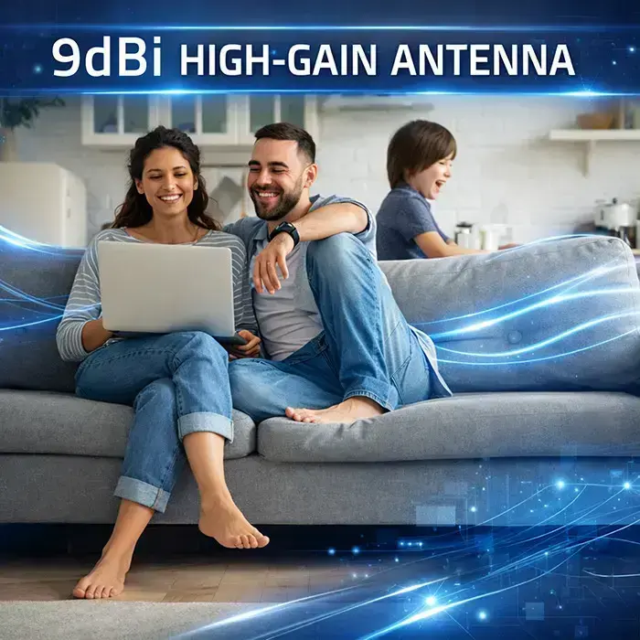 Qoltec 4G 5G LTE antenna | 9dBi | directional | external | SMA | waterproof | 3m Foto 7