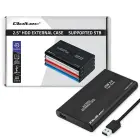 Qoltec Aluminium External Hard Drive Case HDD SSD 2.5'' SATA3 | USB 3.0 | Black Photo 4