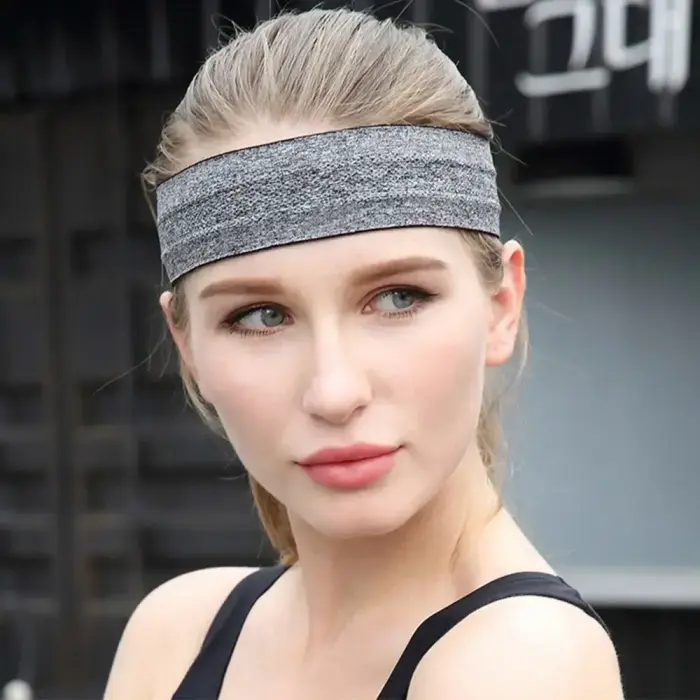 Elastic fabric headband for running fitness orange Фото 12