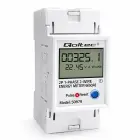 Qoltec Single-phase electronic energy consumption meter for DIN rail | RESET | periodic and continuous meter | 230V | 60A | LCD | LED | 2P Foto 1