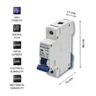 Qoltec Overcurrent Circuit Breaker B40| Fuse | AC | 40A | 1P Foto 3