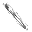 Qoltec Double-sided straight plate for electric door strike | Catch plate | 250mm | Stainless steel Foto 3