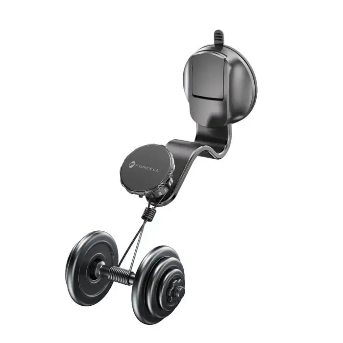 Magnetic car phone holder Forcell F-Grip MagFlex windshield / dashboard / air vent black Photo 3