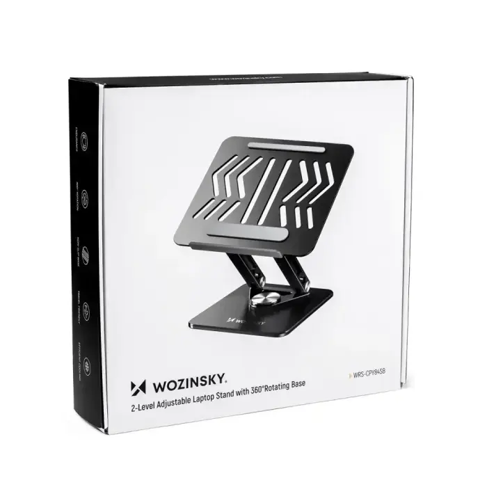 Wozinsky WRS-CPY84SB 360 Aluminum Laptop and Tablet Stand + Free Smartphone Stand - Black Фото 9