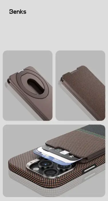 Benks Wallet Magnetic ArmorGo Kevlar Stand 600D Foto 12