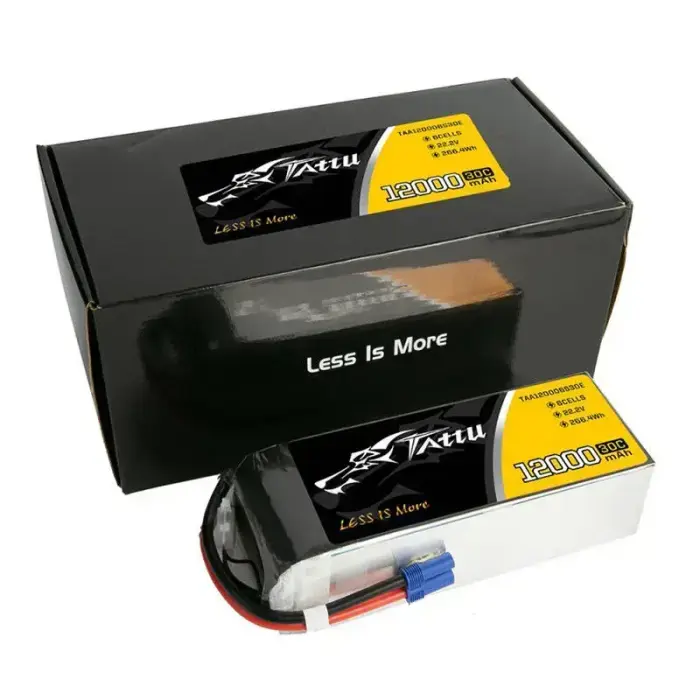 Tattu 12000mAh 22.2V 30C 6S1P UAV Lipo Battery Pack with EC5 plug Photo 4