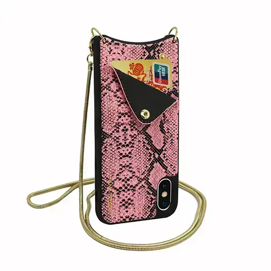 BAG - SNAKE Leather Case - IPHONE XS MAX Pink Foto 4