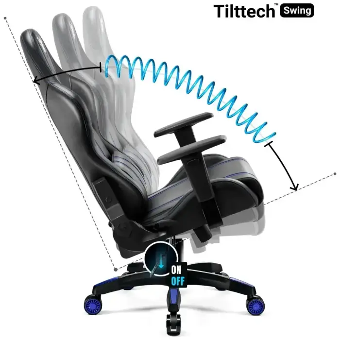 Gaming chair Diablo Chairs X-One 2.0 Normal Size black-blue Foto 8