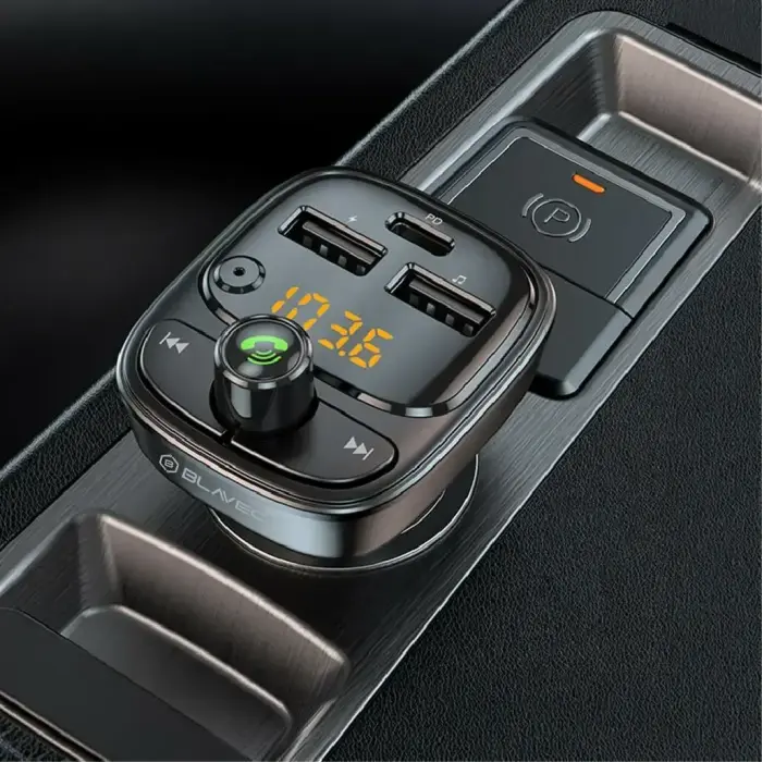 Blavec FM Transmitter Flash TR-06 MP3, Bluetooth - 2xUSB + Type C - PD 30W (TFMFTR06-B) black Фото 6