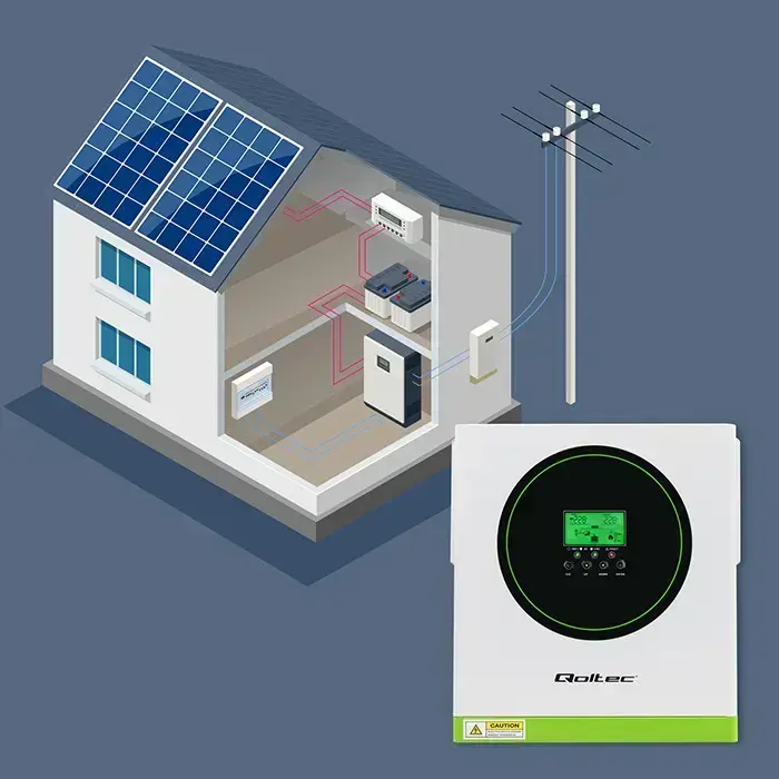 Qoltec Hybrid Solar Inverter Off-Grid 1500W | 100A | 12V| MPPT | Sinus | Wi-Fi optional| Power factor 1.0  Photo 6