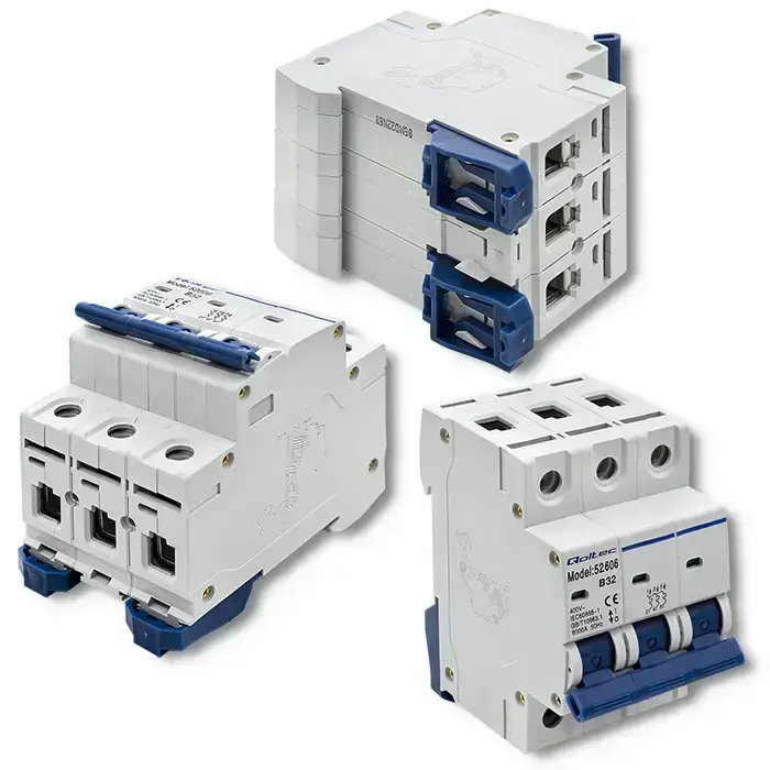 Qoltec Overcurrent Circuit Breaker B32| Fuse | AC | 32A | 3P Foto 14
