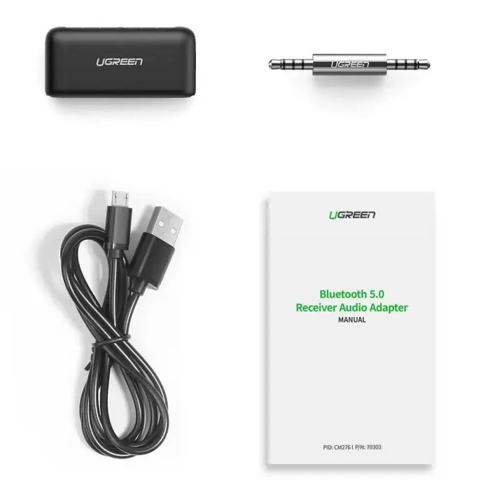 UGREEN CM279 Аудиопередатчик, AUX, Bluetooth 5.0 aptX (черный) Фото 11