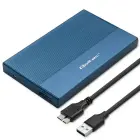 Qoltec Aluminium Enclosure | SSD HDD 2.5'' drive | SATA | USB 3.0 | Super speed 5Gb/s | 2TB | Blue Photo 1