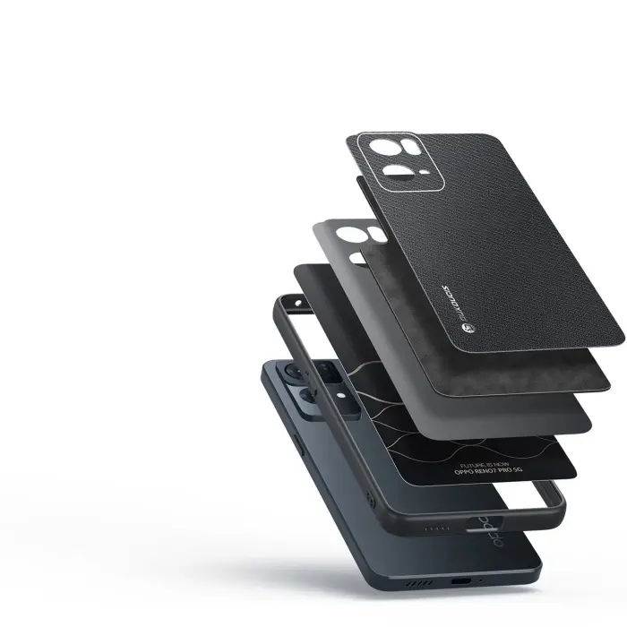 Dux Ducis Fino case cover covered with nylon material Oppo Reno7 Pro 5G black Foto 2