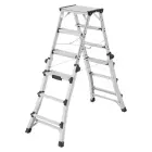 Telescopic ladder Master DTL100 / aluminum / 2x4 - 2x6 steps Photo 1