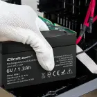 Qoltec AGM battery | 6V | 1.3Ah | Maintenance-free | Efficient| LongLife | for UPS, scale, cash register Фото 6