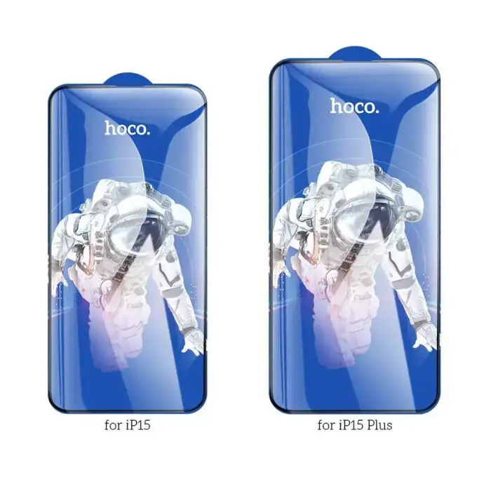 Tempered glass to iPhone 15 PLUS / 16 PLUS Hoco HD 5D Guardian shield 10 pcs G14 black Foto 2