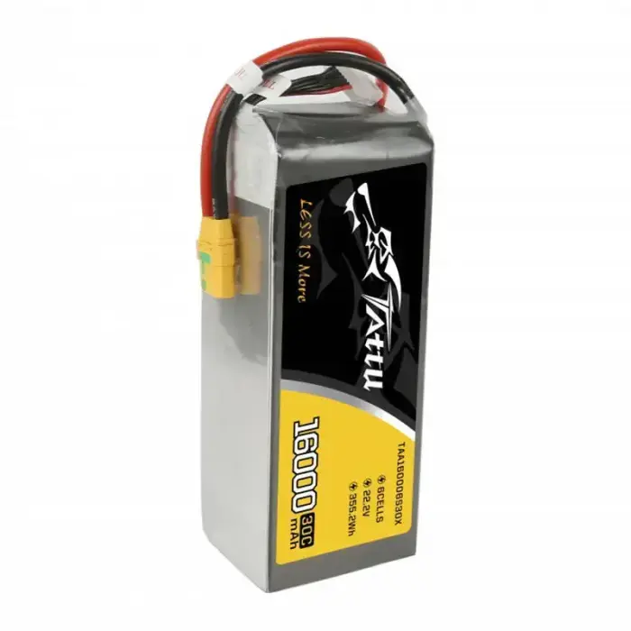 Tattu 16000mAh 22.2V 30C 6S1P LiPo Battery Pack with XT90 Anti-spark Plug Photo 2