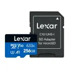 Lexar High-Performance 633x microSDXC 256GB memory card + SD adapter Фото 1