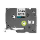 Qoltec Tape for BROTHER TZe-221 | 9mm x 8m | White / Black overprint Photo 5