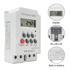 Qoltec Electronic timer PC0629 for DIN rail | LCD Foto 5