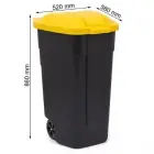 Wheeled bin 110L black/yellow Photo 4