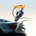 Orico ChargeClip 108W Car Charger 2x USB-A + 4x USB-C with Clip - Black Foto 3