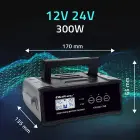 Qoltec Intelligent microprocessor charger 12V 24V 25A | Rectifier with repair function for AGM GEL SLA battery | LCD Фото 8