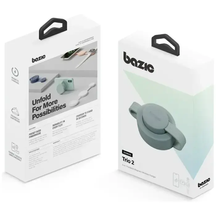 Wireless charger Bazic GoMag Trio 2 3in1 15W magnetic for iPhone/Watch/AirPods pistachio Фото 7