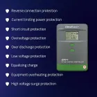 Qoltec Solar Charge Controller MPPT with Temperature Sensor 50A | 12V / 24V | LCD | Bluetooth | APP | GEL | LiFePO4 Foto 5