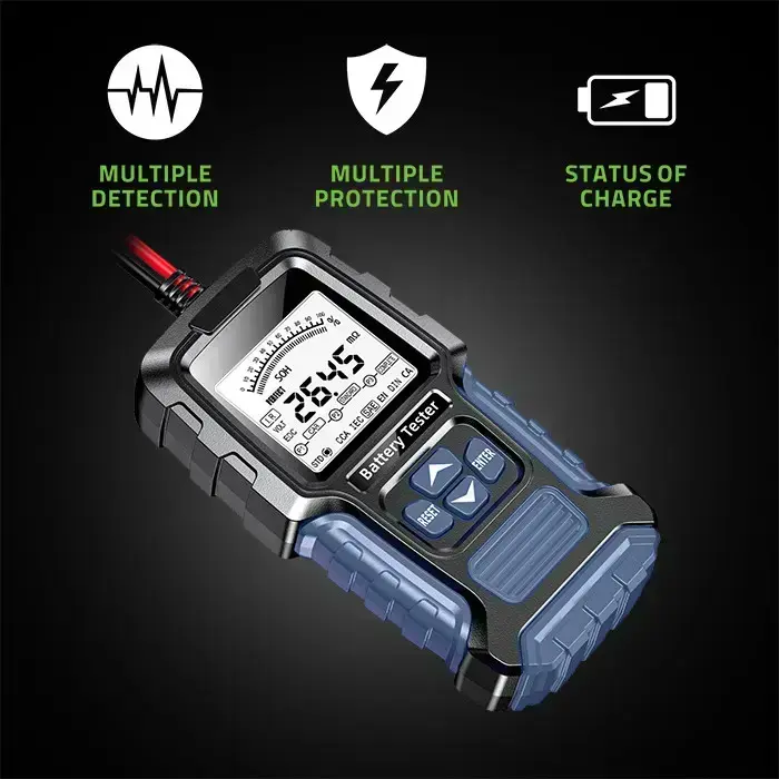 Qoltec LCD digital battery tester | 12V | 24V | 3Ah-250Ah Foto 3