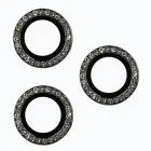 Tempered Glass HARD DIAMOND for camera (LENS) for Iphone 15 Pro/15 Pro Max black (lens 3 pieces) Foto 1