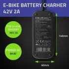 Qoltec Fast Charger for e-bike, electric scooter XIAOMI 36V | 42V | 2A | 8.0*8.0mm | water resistant + power cable Фото 3