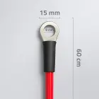 Qoltec Battery cable with connector terminals | Cable with eyelet | 60 cm | Red Foto 3