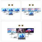 USB-C Hub 14 in 1 Wozinsky WDS03Y5S Multifunctional, Aluminum, for 3 Monitors, with 15 cm Cable - Gray Фото 5