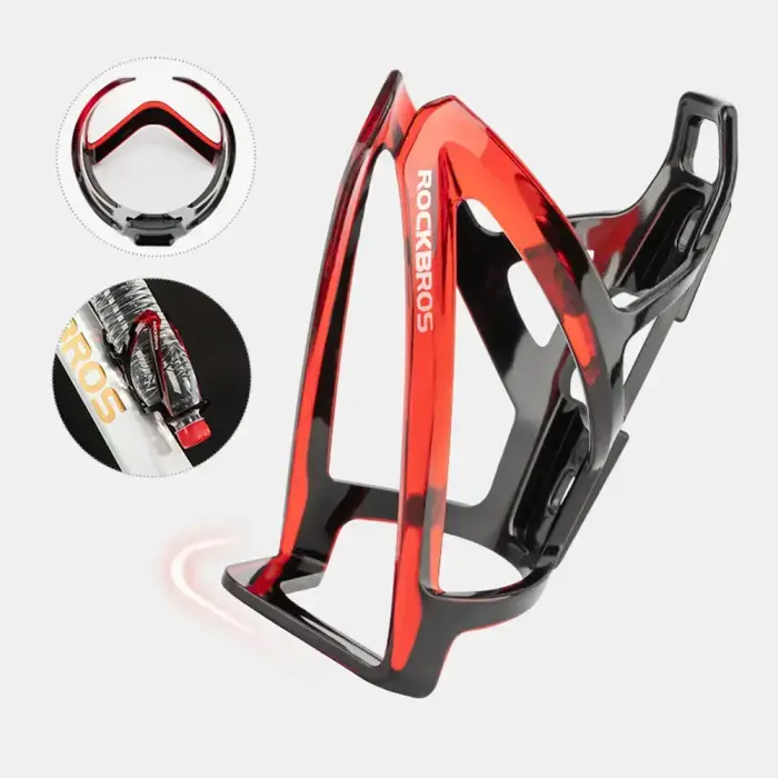 Rockbros FK338 Bike Bottle Holder - Black and Red Фото 4