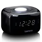 Lenco radio pulkstenis, ar nakts gaismu, balts Foto 2