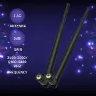 Qoltec Wi-Fi antenna 2.4/2.5 GHz | 5.1/5.8 GHz | 5dBi | omnidirectional | Indoor Фото 2