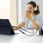 Joyroom SY-C02 2in1 DAC adapter USB-C to USB-C | 3.5 mm mini jack - black Фото 10