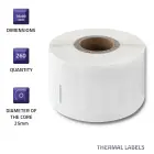 Qoltec Labels for DYMO LW-99012 | S0722400 | 36 x 89 mm | 260 pieces Foto 3