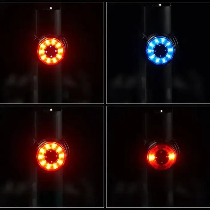 Wozinsky LED aizmugurējais velosipēda lukturis ar mikro USB sarkanā gaisma 5 režīmi melns (WRBLB2) Foto 3