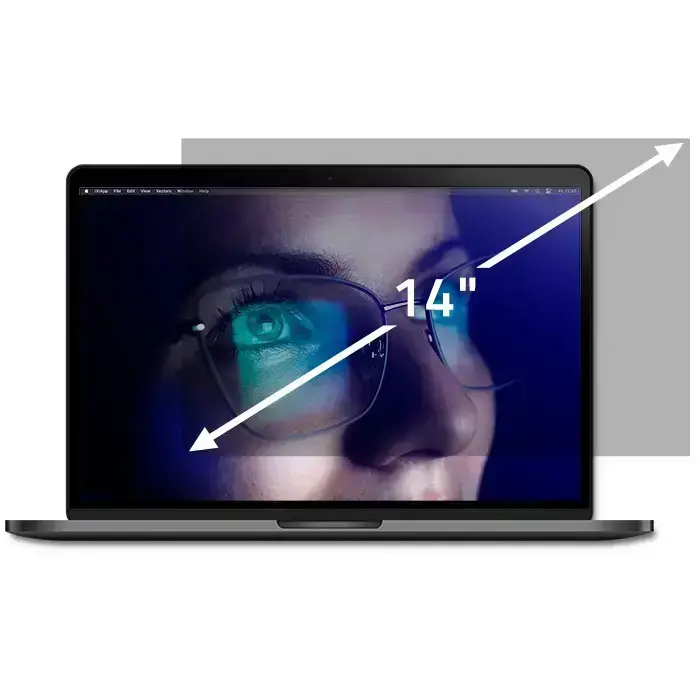 Qoltec Privacy filter 14" | 16:9 | Eye protection | Panoramic Foto 2