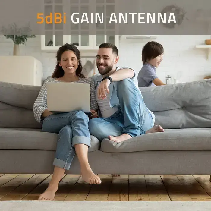Qoltec Wi-Fi antenna 2.4/2.5 GHz | 5.1/5.8 GHz | 5dBi | omnidirectional | Indoor Фото 6