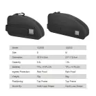 SAHOO bike bag on the bicycle frame with zip 0,3L 122035 black Photo 7