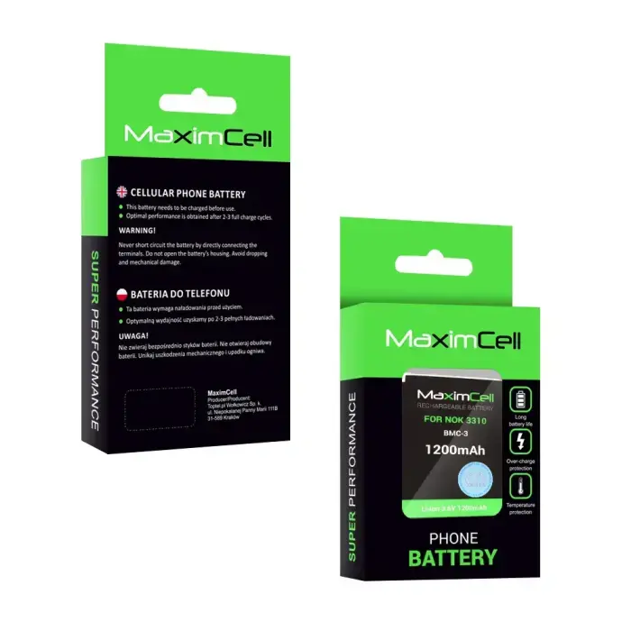 Maximcell Battery for Nokia 3310 (BMC-3) 1200mAh Li-ion Foto 2