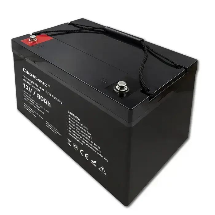 Qoltec AGM battery | 12V | 80Ah | 23.5kg | Maintenance-free | Strong | LongLife | for UPS, RV, boat, heater Фото 4