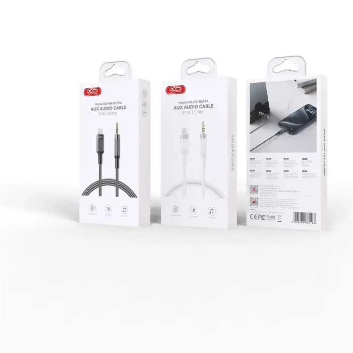 XO cable audio NB-R279A Lightning - jack 3,5mm 1,0m black Foto 2